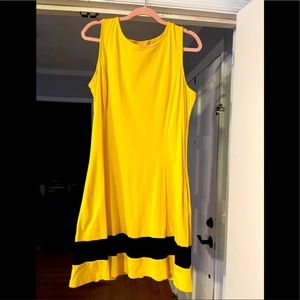 Yellow sleeveless dress